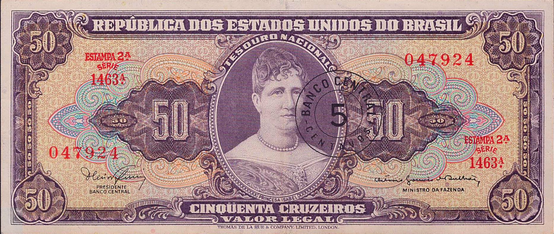 Brazil 5 1966 UNC P-184/b